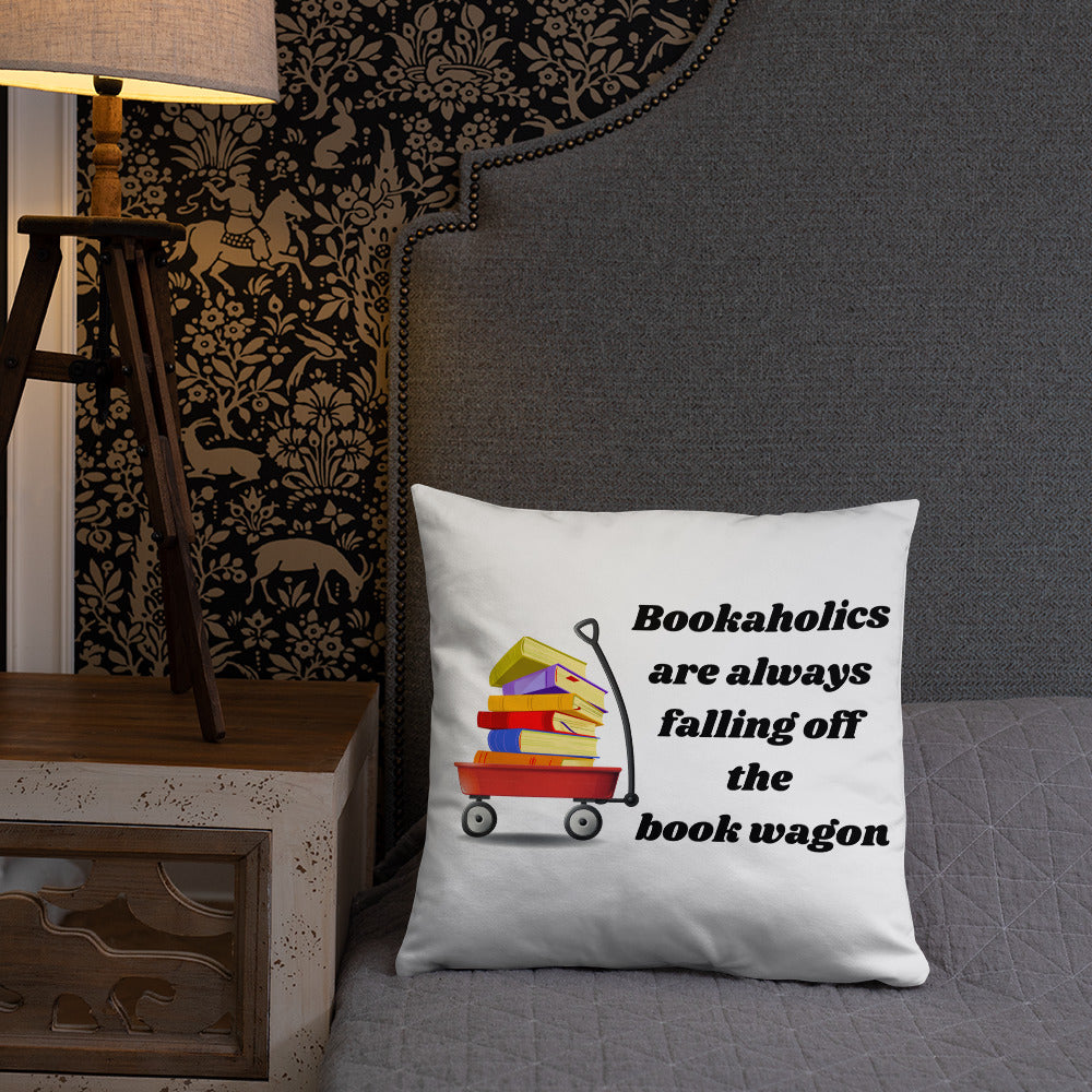 Bookaholics Are Always Falling Off The Book Wagon - Throw Pillow